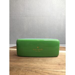 Kate Spade NY Sunglass Hard Case Teal and Green Wink Wink Eyes Gold accents